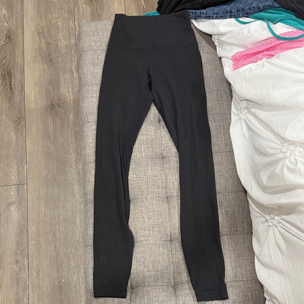 Black High-Waist Kids Leggings
